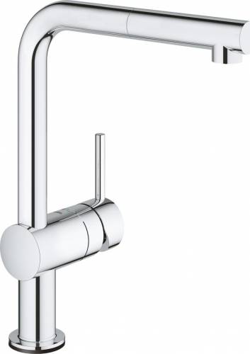 Baterie bucatarie cu dus extractibil Grohe Minta Touch crom