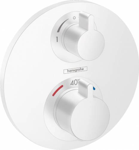 Baterie dus termostatata Hansgrohe Ecostat S doua functii alb mat