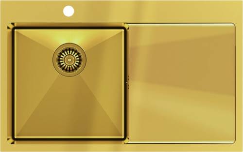 Chiuveta inox Quadron Unique Russel 111 finisaj auriu 78x48 cm