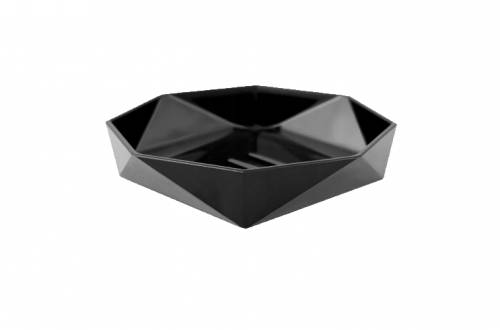 Sapuniera - recipient pentru sapun - model diamant - negru Sepio