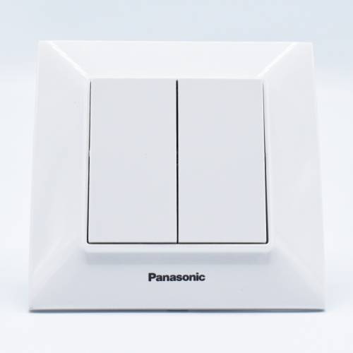 Intrerupator dublu - 10A - IP20 - Alb - Panasonic Arkedia Slim