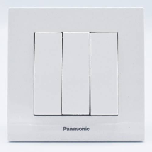 Intrerupator triplu Karre Plus Panasonic - ST - alb
