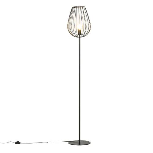 HomCom lampa de podea - abajur metal - F275x159cm negru | RO