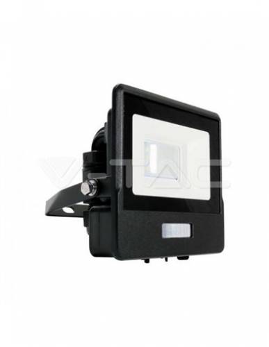 Proiector LED senzor PIR 10W corp negru Chip Samsung conectare etansa Alb natural
