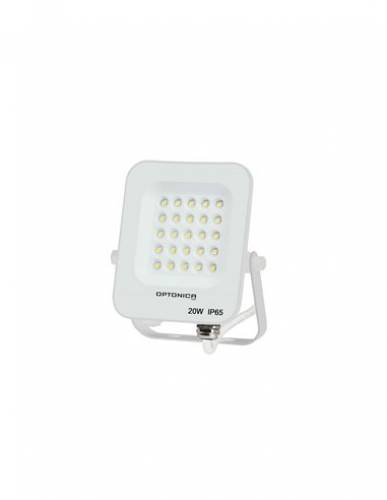 Proiector LED SMD Corp Alb IP65 20W Alb Cald