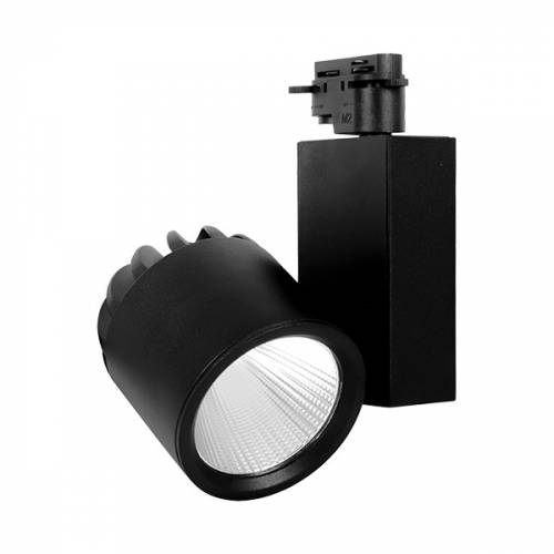 Spot LED pe sina - 30W - lumina calda(3000 K) - 2600 lm - negru - Braytron