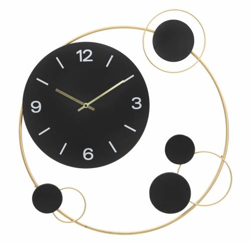 Ceas de perete Globe Negru / Auriu - L57xl60 cm