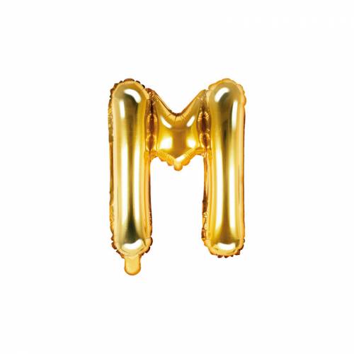 Balon aniversar Maxee - litera M - auriu - 40 cm