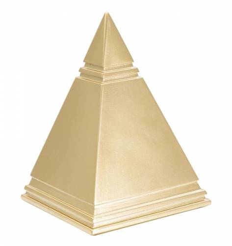 Decoratiune din polirasina Piramide Auriu - L11 - 5xl11 - 5xH15 - 5 cm
