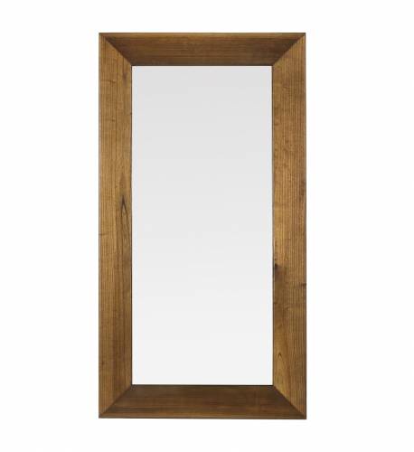 Oglinda decorativa cu rama din lemn si furnir - Star Tall Nuc - l80xH150 cm