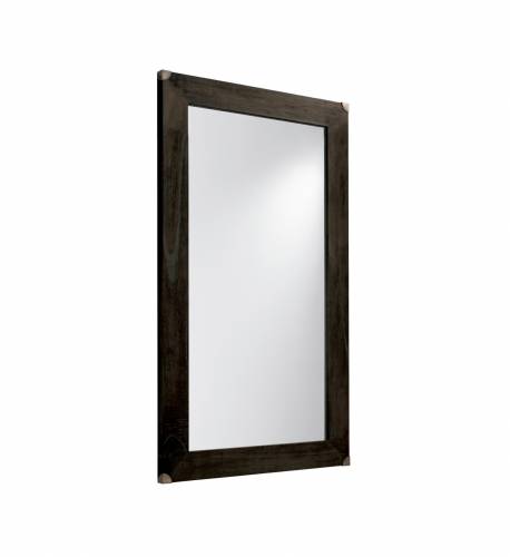 Oglinda decorativa cu rama din lemn - Industrial Small Wenge - l80xH120 cm