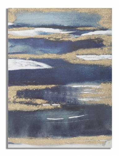 Tablou pictat manual - Dark Blue Multicolor - 60 x 80 cm