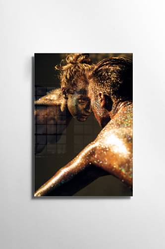Tablou Sticla Woman And Man 1137 Multicolor - 30 x 45 cm