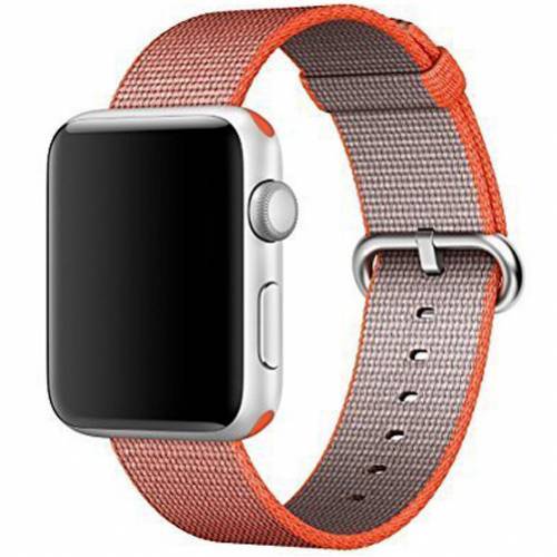 Curea iUni compatibila cu Apple Watch 1/2/3/4/5/6/7 - 40mm - Nylon - Woven Strap - Red Velvet