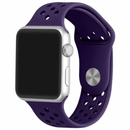Curea iUni compatibila cu Apple Watch 1/2/3/4/5/6/7 - 40mm - Silicon Sport - Purple