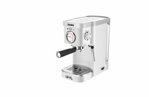 Espressor de cafea Zass ZEM 08 - presiune 20 bari - rezervor 1 - 2L detasabil - termometru frontal - control electronic NTC - panou superior incalzit