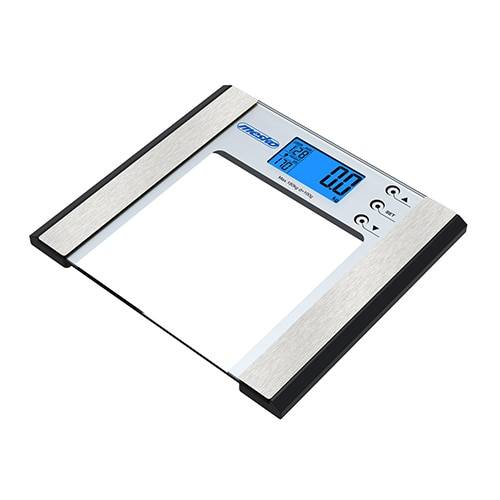 Cantar de baie cu analizator Mesko MS 8146 - 180Kg - 12 memorii - Display LCD - Argintiu