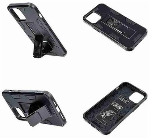 Husa Antisoc Magnetica Premium Forcell Defender cu Suport Telefon pentru Samsung A21S - Neagra