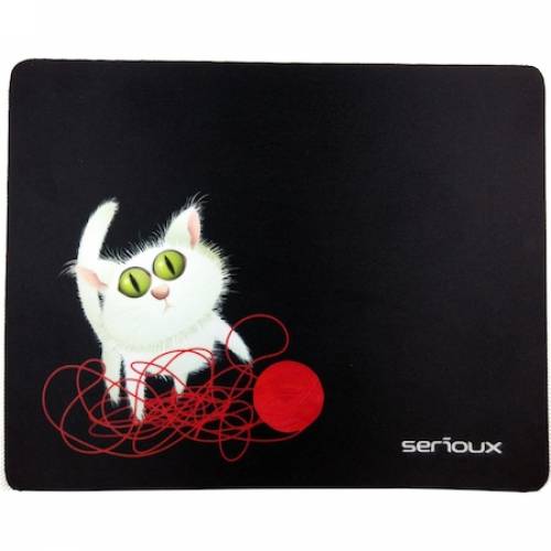 Mousepad Serioux MSP01 - Cat and Ball of Yarn - 250x200x3 mm
