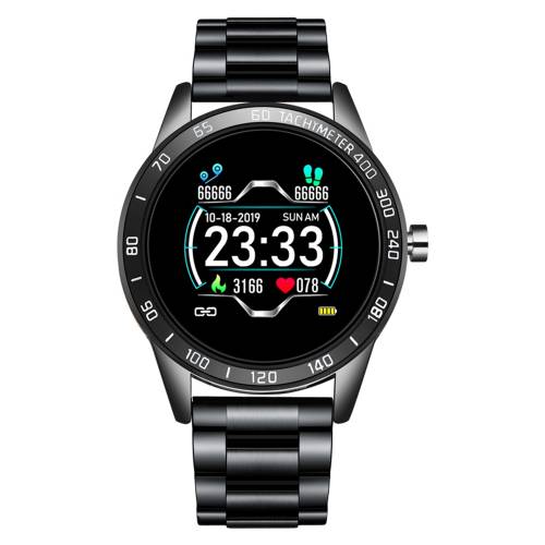 Ceas smartwatch Lige OMC compatibil Android si IOS - notificari apeluri - mesaje - Display color 13 inch - monitorizare ritm cardiac - tensiune...