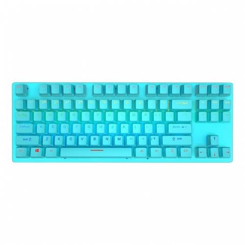 Tastatura mecanica K 550 Blue Pacific 87 taste - 7 moduri iluminare led - Usb - Rgb - culoare albastru