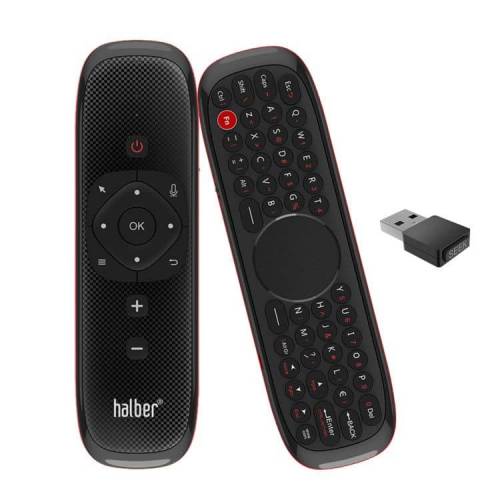 Telecomanda smart halber(r) cu tastatura full qwerty - Air Mouse