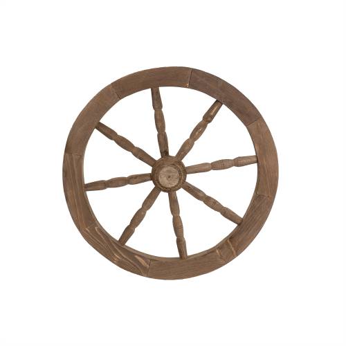 Roata decorativa din lemn - diametru 47 cm - maro / EXT 10229_1