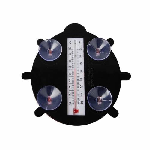 Termometru pentru exterior cu ventuze - din plastic - Ladybird Rosu - L17xl4 - 6xH17 - 1 cm