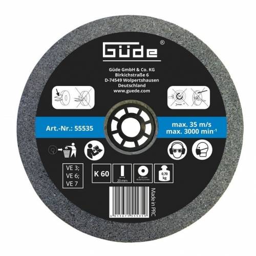 Disc abraziv pentru polizor de banc Guede GUDE55535 - O150x20x32 mm - granulatie K60