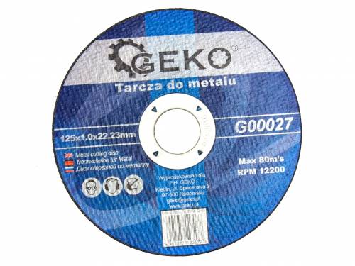 Disc pentru metal 125x10mm - GEKO G00027