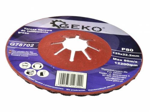 Disc slefuire 125mm P80 - Geko G78702