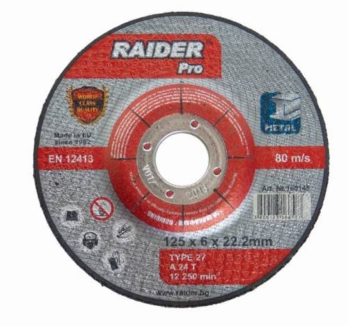 Disc pentru slefuit metal 230x6x222mm RDP - Raider 160147