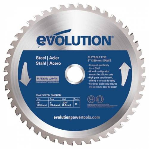 Disc pentru fierastrau circular - taiere otel Evolution EVOEVOBLADE230-0453 - O230 x 254 mm - 48 dinti