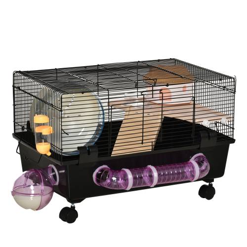 PawHut cusca hamsteri - cu mai multe niveluri - 60x35x385cm | RO