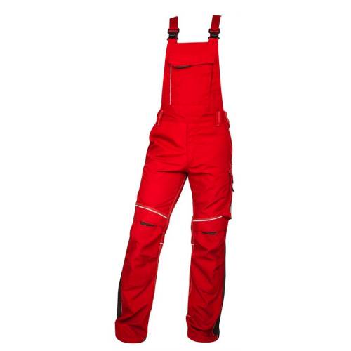 Pantaloni de lucru cu pieptar hidrofobizati URBAN+ culoare rosu 48 rosu