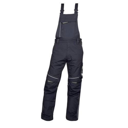Pantaloni de lucru cu pieptar URBAN - negru/gri 56 negru