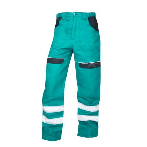 Pantaloni de lucru reflectorizanti in talie COOL TREND - verde 48 verde