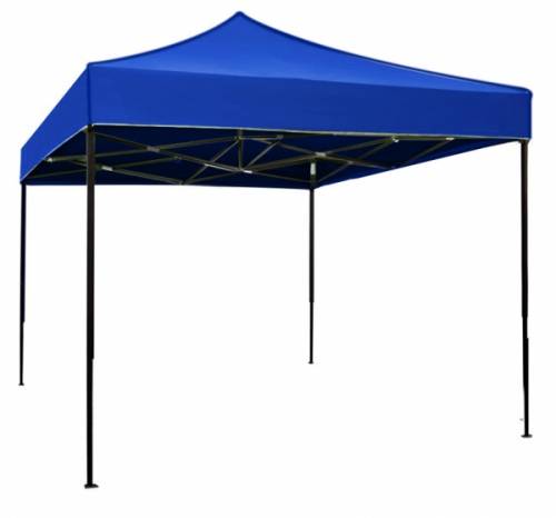 RAKI Pavilion - cort gradina pliabil 3x3m cadru metalic si copertina albastra