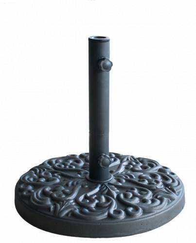 Suport rotund umbrela soare 25 kg - culoare neagra cu relief