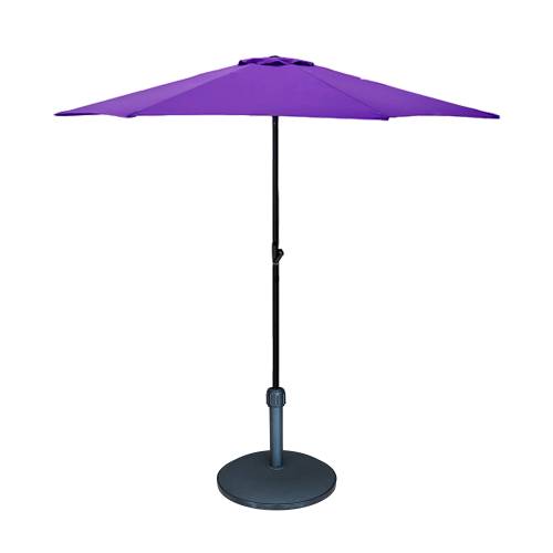 Umbrela soare 250 cm - culoare mov cu suport rotund 15 kg - culoare neagra