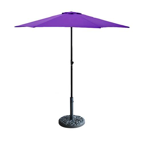 Umbrela soare 300 cm - culoare mov si suport rotund cu relief 25 kg