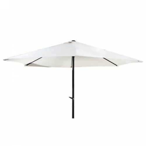 Umbrela soare cu mecanism rabatare - 270 cm - alba