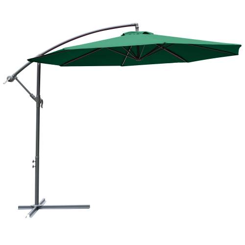 Outsunny Umbrela laterala din metal - verde - 3m | RO