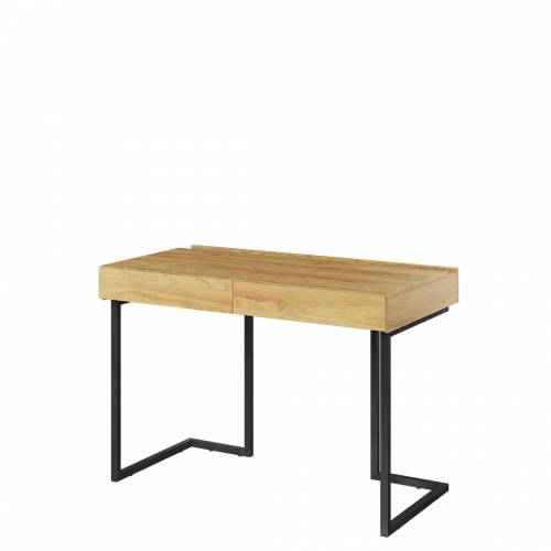 Masa de birou din pal - cu 2 sertare - pentru copii si tineret - Teen Flex TF615 Small Natural / Negru - L110xl61xH76 cm