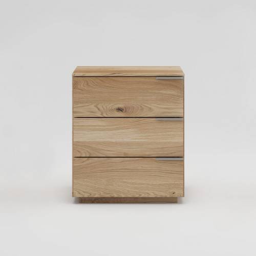 Noptiera din lemn de stejar - cu 3 sertare - Lovento Natural - l50xA40xH60 cm