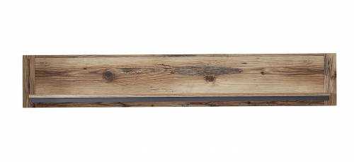 Etajera suspendata din pal Pato Small Natural / Grafit - l155xA22xH26 cm