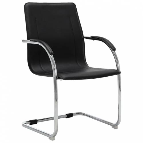 Scaun de birou tapitat cu piele ecologica - Axel Negru - l55xA59xH88 cm