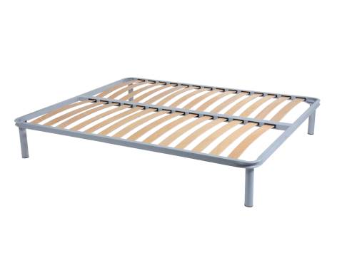 Somiera de pat cu picioare - metal si lemn stratificat - 140x200